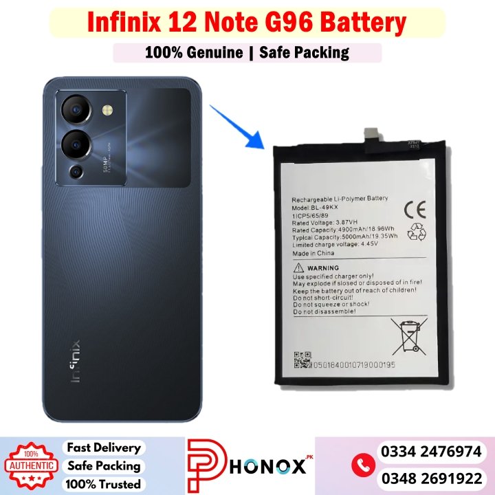 Infinix Note 12 G96 Battery Price In Pakistan