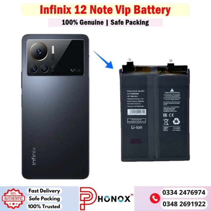 Infinix Note 12 Vip Battery Price In Pakistan