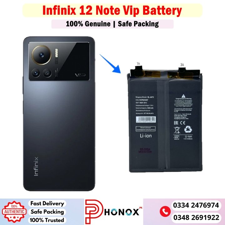 Infinix Note 12 Vip Battery Price In Pakistan