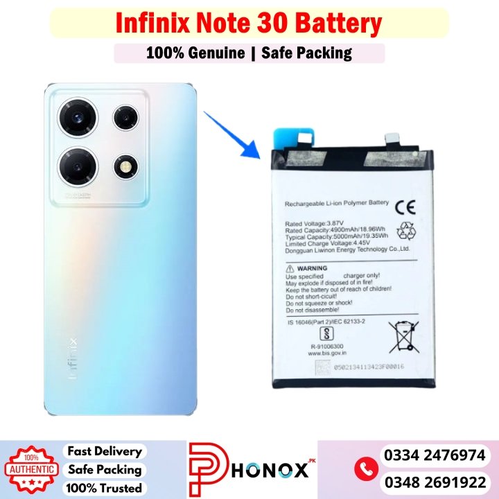 Infinix Note 30 Battery Price In Pakistan
