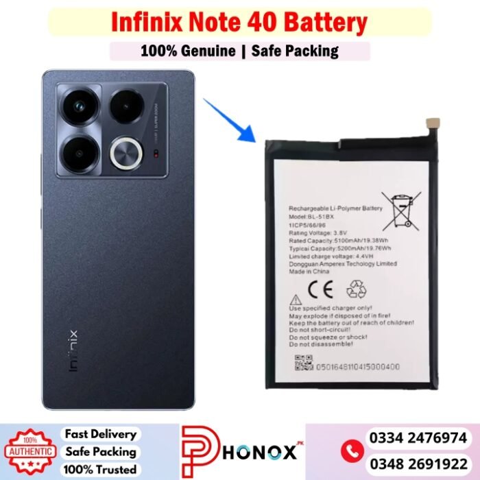 Infinix Note 40 Battery Price In Pakistan