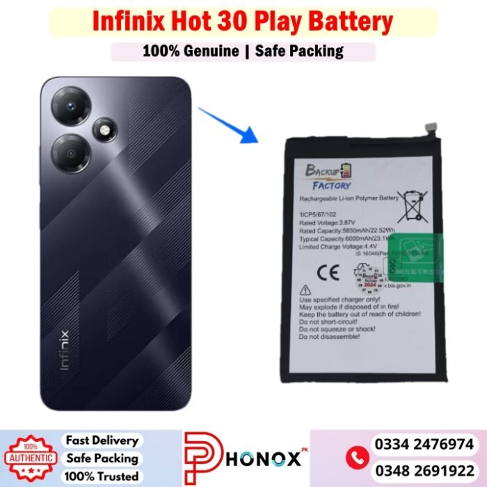 Infinix Hot 30 Play Battery Price In Pakistan