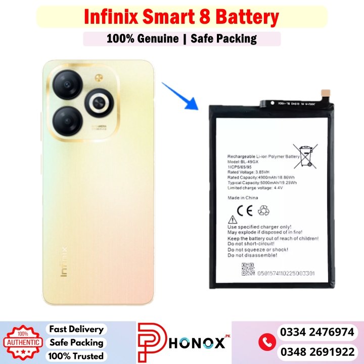 Infinix Smart 8 Battery Price In Pakistan