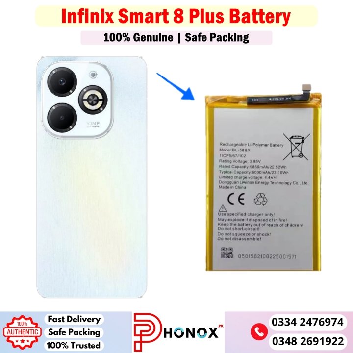 Infinix Smart 8 Plus Battery Price In Pakistan