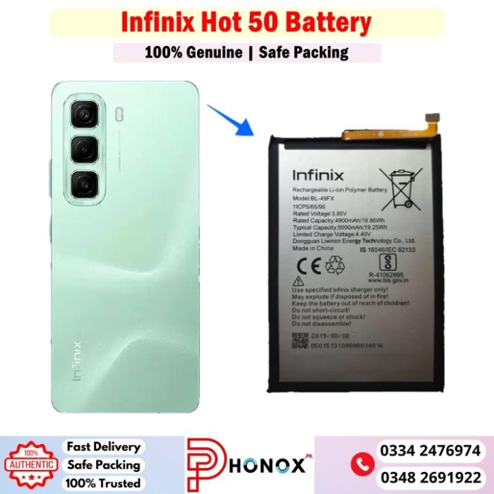 Infinix Hot 50 Battery Price In Pakistan