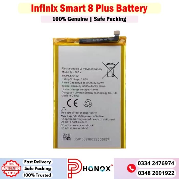 Infinix Smart 8 Plus Battery Price In Pakistan