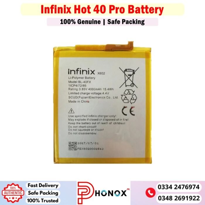 Infinix Hot 40 Pro Price In Pakistan