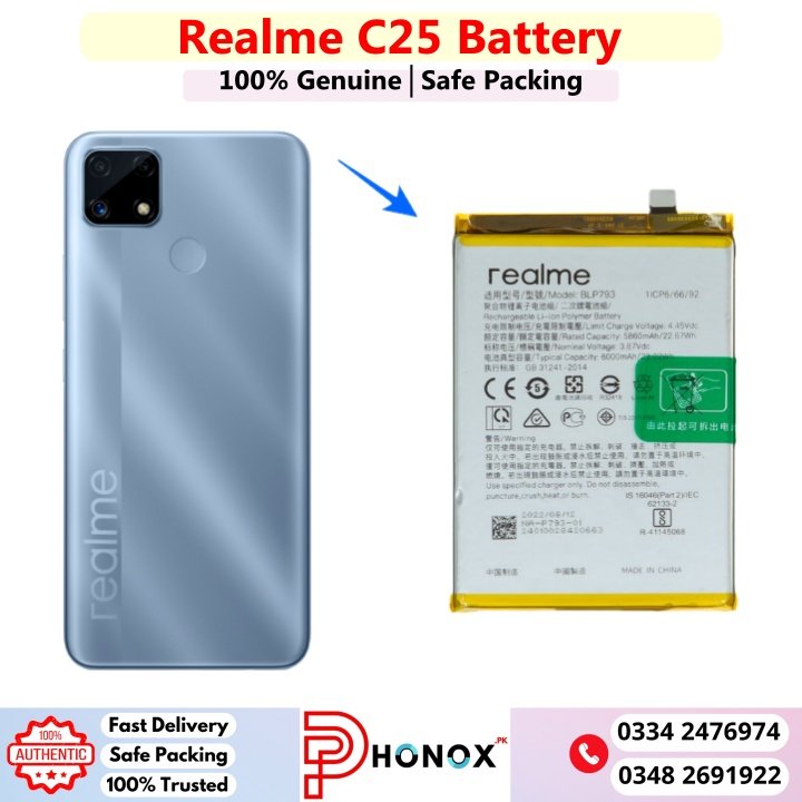 Realme C25 Battery Price In Pakistan 2026