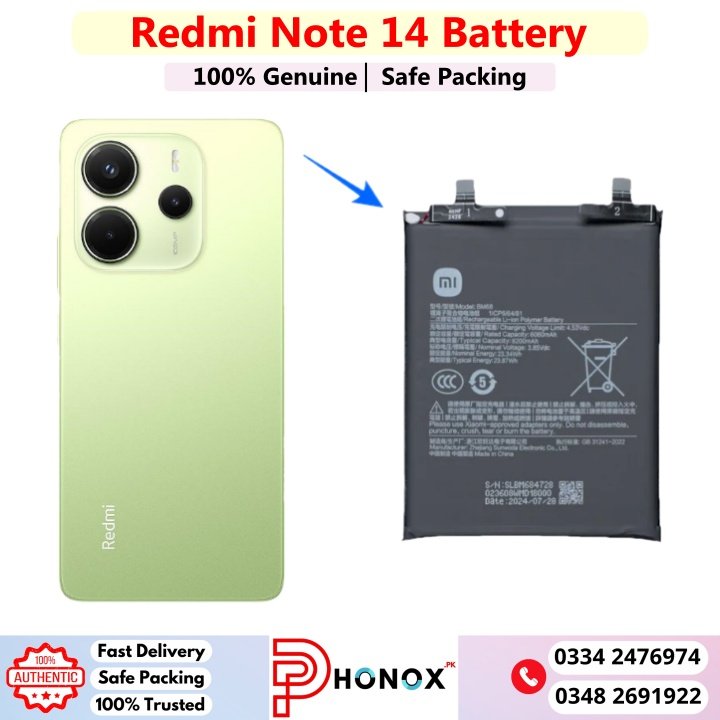 Redmi Note 14 Battery Price In Pakistan 2026