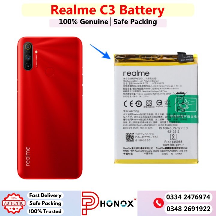 Realme C3 Battery Price In Pakistan 2026
